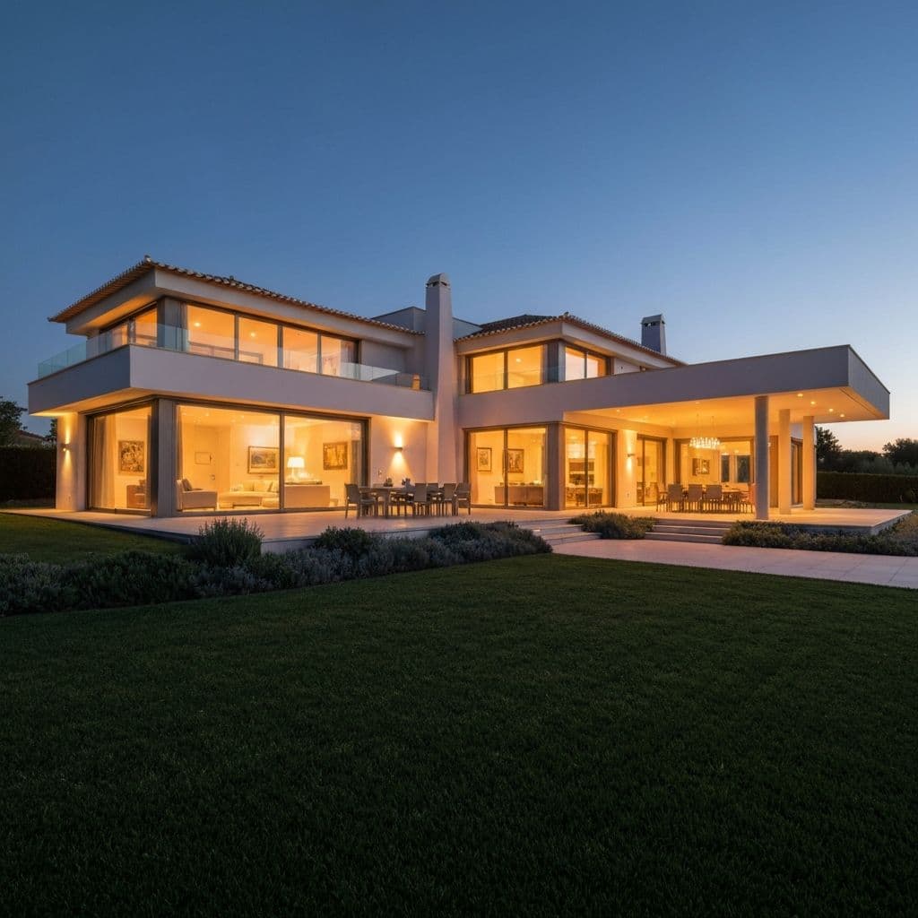 Casa de luxo com iluminação moderna em Portugal