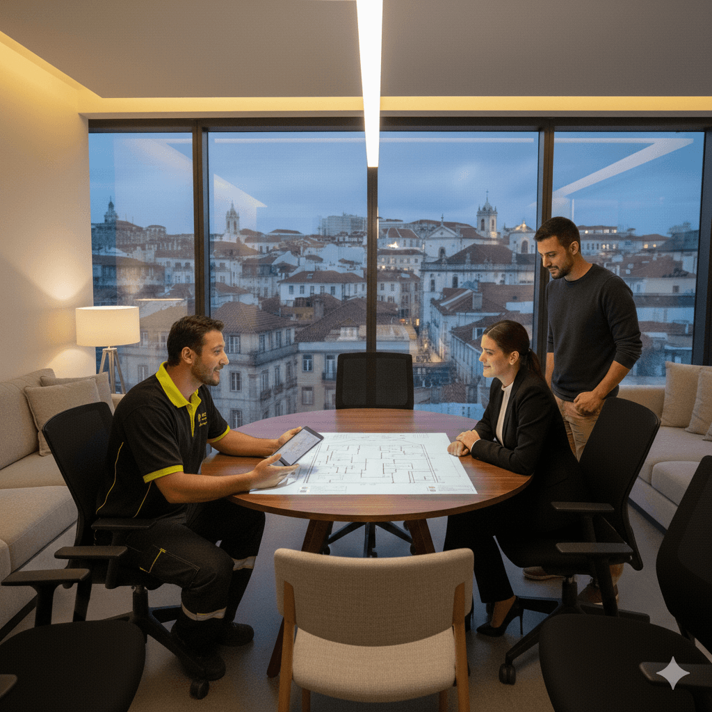 Reuniao profissional com clientes